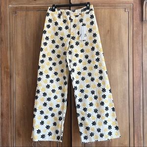 Zara Marine Straight Floral Jeans